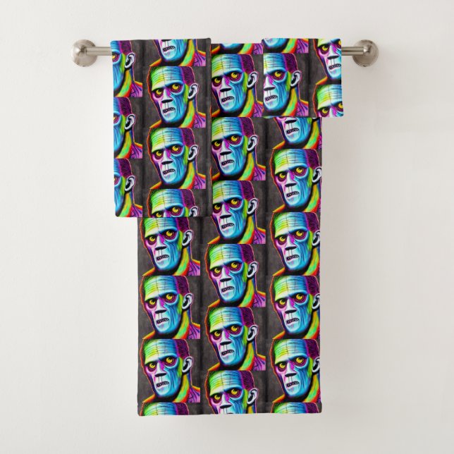 Frankenstein Bathroom Towel Set (Insitu)