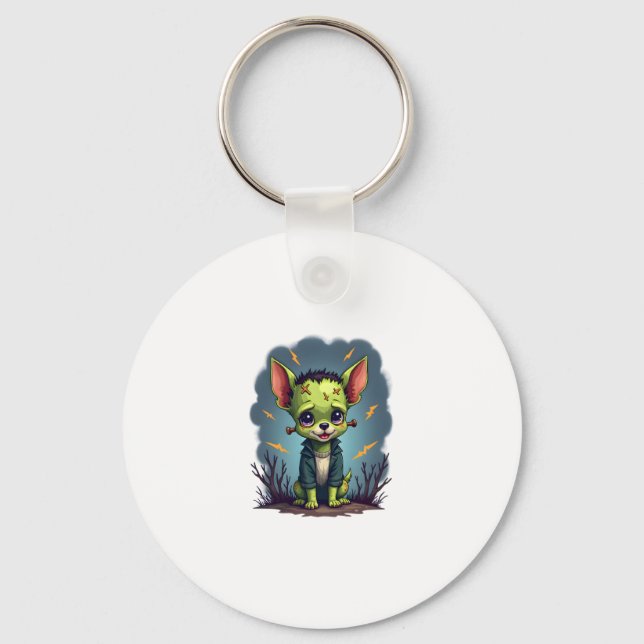 Frankenstein Chihuahua Shock Keychain (Front)