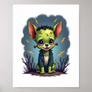 Frankenstein Chihuahua Shock Poster