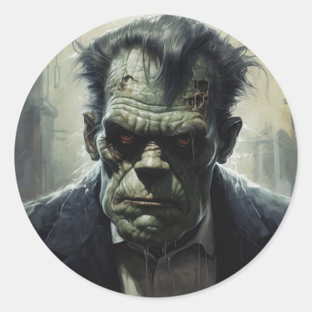 Frankenstein Classic Round Sticker (Front)