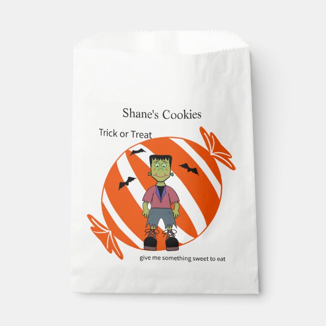 Frankenstein Cookie Sleeve Favour Bag (Front)