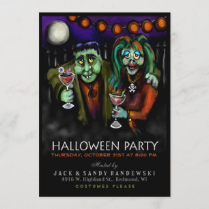 Frankenstein et invitation de partie de Halloween