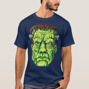 Frankenstein Face Funny Halloween Gifts Men T-Shirt