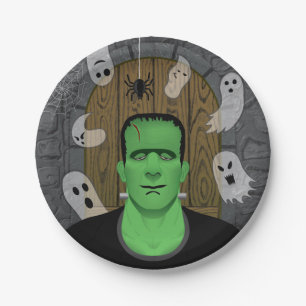 Frankenstein & Ghosts Paper Plate