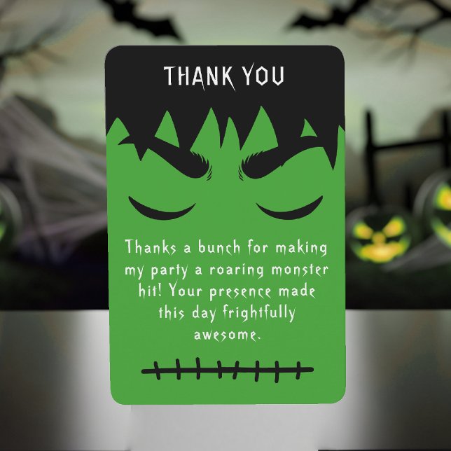 Frankenstein Halloween Baby Shower Book Request Thank You Card (Frankenstein Halloween Baby Shower Book Request Thank You Card
)