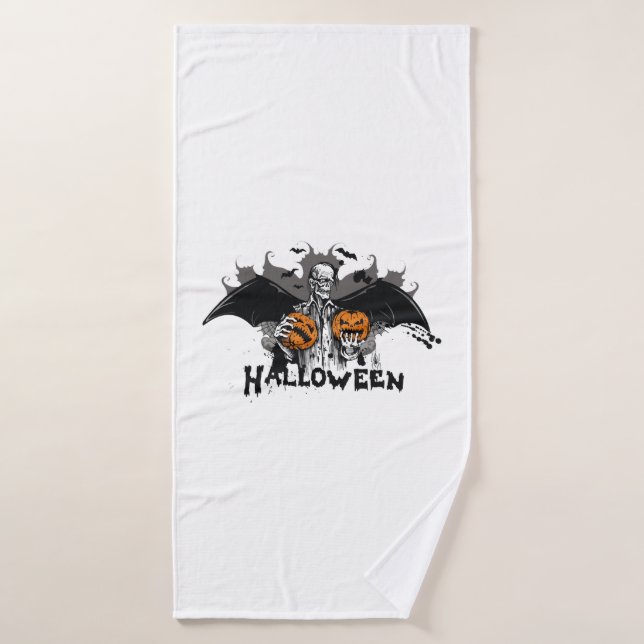 Frankenstein Halloween Bath Towel (Bath Towel)