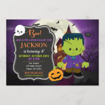 Frankenstein Halloween Birthday Invitation