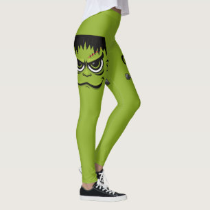 Frankenstein Halloween Face Leggings