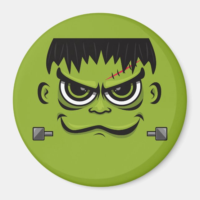 Frankenstein Halloween Face Magnet (Front)