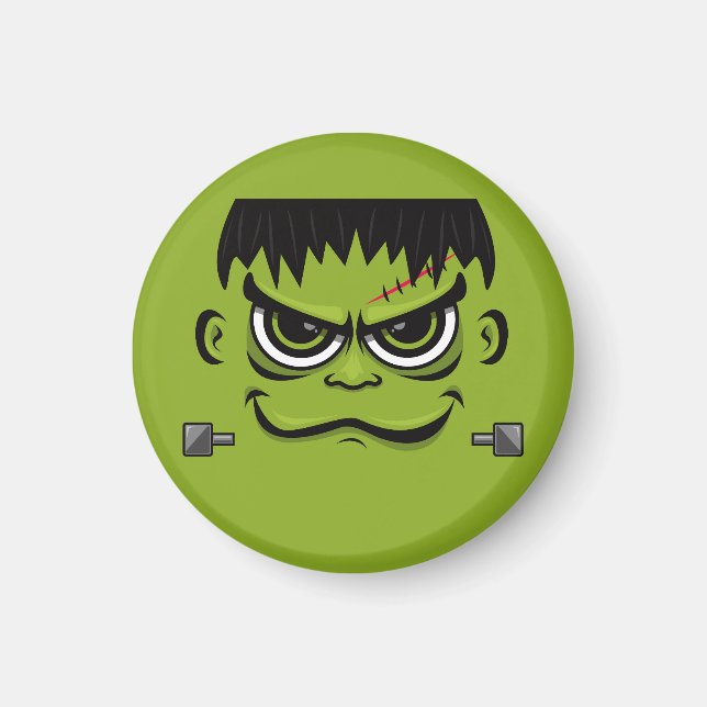 Frankenstein Halloween Face Magnet (Front)