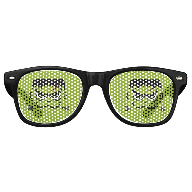 Frankenstein Halloween Face Retro Sunglasses (Front)