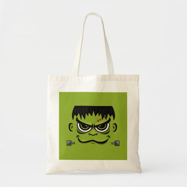Frankenstein Halloween Face Tote Bag (Front)
