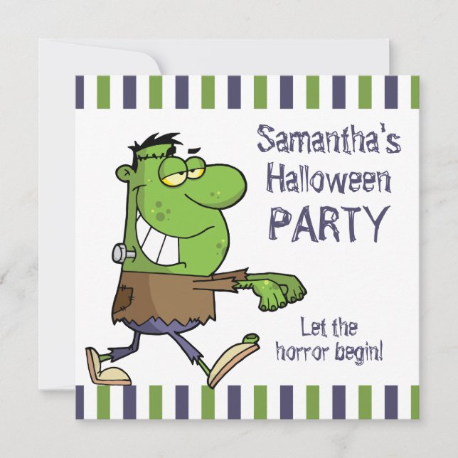 Frankenstein Halloween Party Invitation (Front)