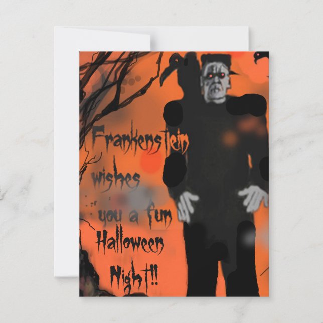 Frankenstein Halloween Party Invitation (Front)