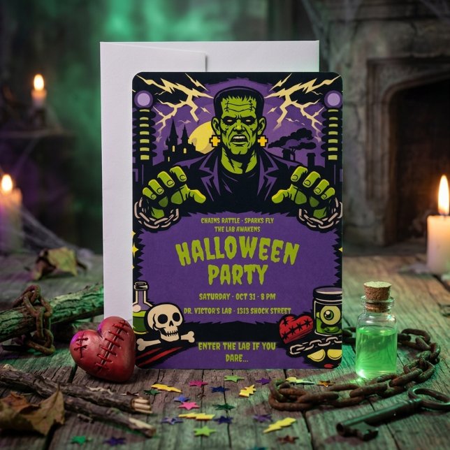 Frankenstein Halloween Party Invitation (Creator Uploaded)