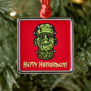 Frankenstein Horror Metal Ornament