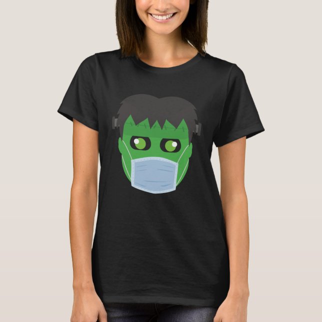 Frankenstein Mask    Halloween 2020 Quarantine T-Shirt (Front)