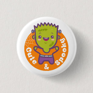 frankenstein monster 1 inch round button