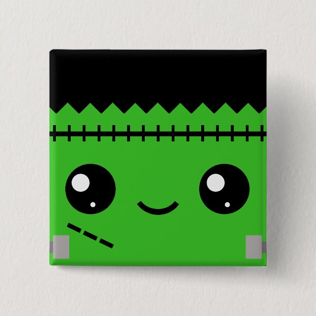 Frankenstein Monster 2 Inch Square Button (Front)