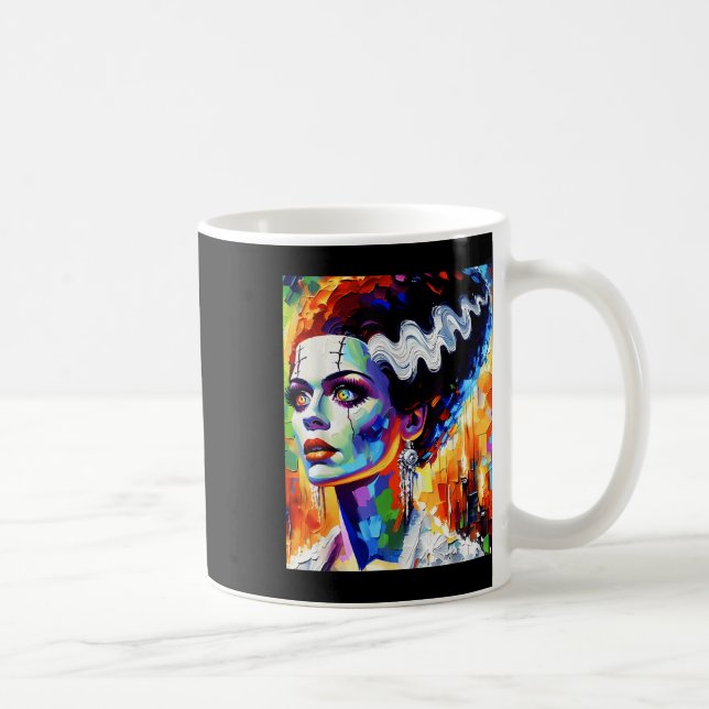 Frankenstein Monster And Bride Halloween Matching  Coffee Mug (Right)