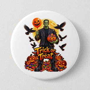 Frankenstein monster Halloween 3 Inch Round Button