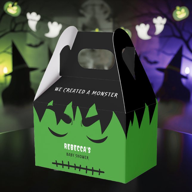 Frankenstein Monster Halloween Baby Shower Favor Box (Frankenstein Monster Halloween Baby Shower Favor Boxes
)