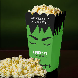 Frankenstein Monster Halloween Baby Shower Popcorn Favor Box