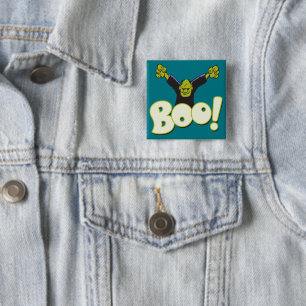 Frankenstein Monster Halloween BOO Costume 2 Inch Square Button