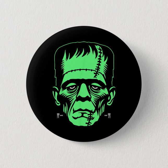 Frankenstein Monster Halloween Costume  2 Inch Round Button (Front)