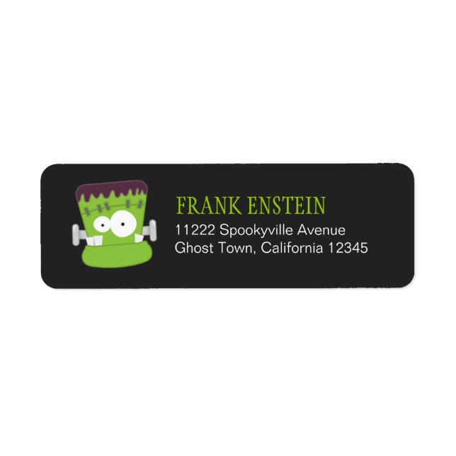 Frankenstein Monster Halloween Retourner Adresse L (Devant)