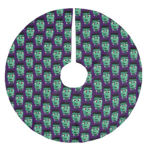 Frankenstein Monster Illustration Brushed Polyester Tree Skirt