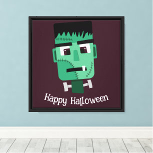 Frankenstein Monster Illustration Canvas Print