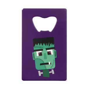 Frankenstein Monster Illustration Credit Card Bottle Opener
