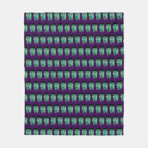 Frankenstein Monster Illustration Fleece Blanket