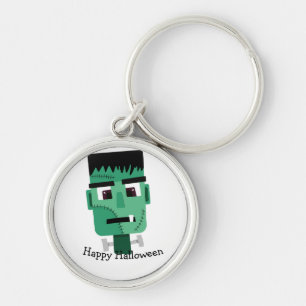 Frankenstein Monster Illustration Keychain