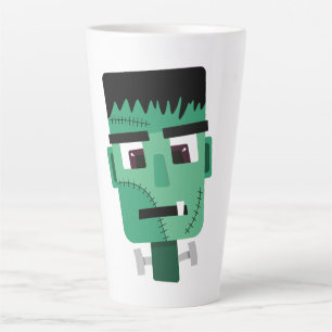 Frankenstein Monster Illustration Latte Mug