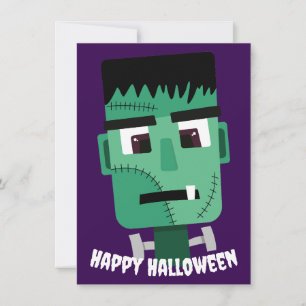 Frankenstein Monster Illustration Thank You Card