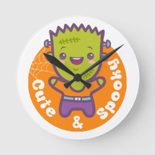 Frankenstein Monster Round Clock