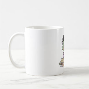 Frankenstein Monster Tea Party Cute Halloween Art Coffee Mug