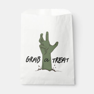 Frankenstein Monster's Hand Grab a Treat Halloween Favour Bag