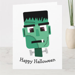 Frankenstein Monster's Head Card