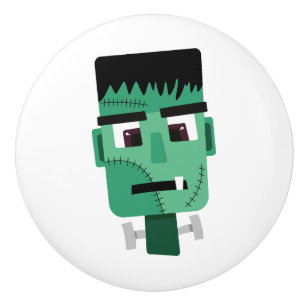 Frankenstein Monster's Head Ceramic Knob