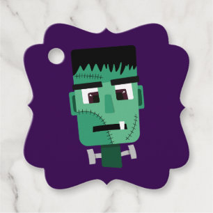 Frankenstein Monster's Head Favour Tags