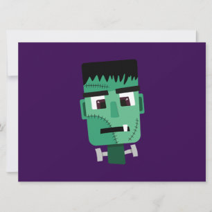 Frankenstein Monster's Head Holiday Card