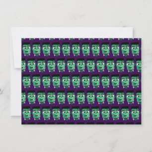 Frankenstein Monster's Head Holiday Card