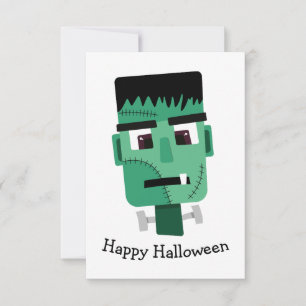 Frankenstein Monster's Head Invitation