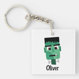 Frankenstein Monster's Head Keychain