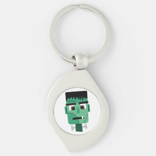 Frankenstein Monster's Head Keychain