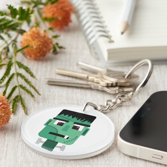 Frankenstein Monster's Head Keychain (Front Right)