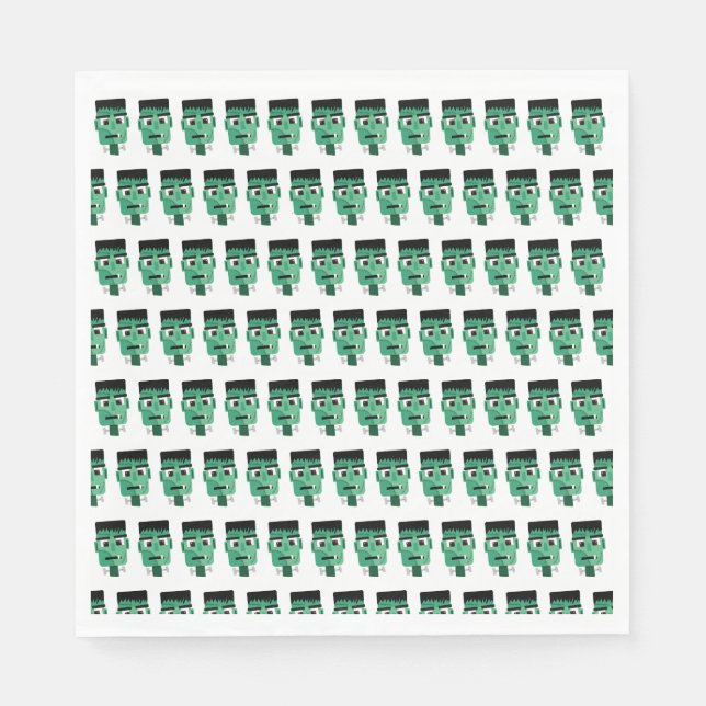 Frankenstein Monster's Head Napkin (Front)